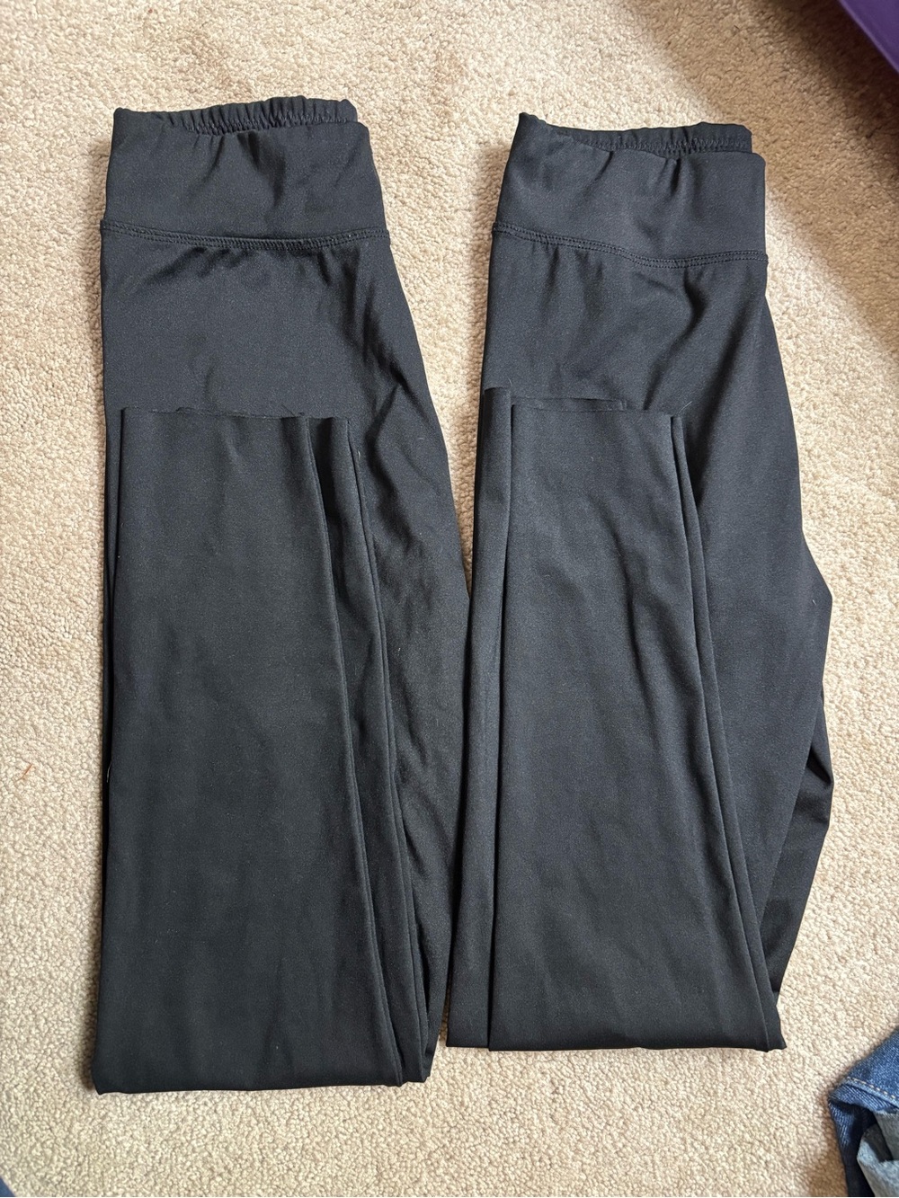 Kids Black Stretch Active Leggings with Side Pocket